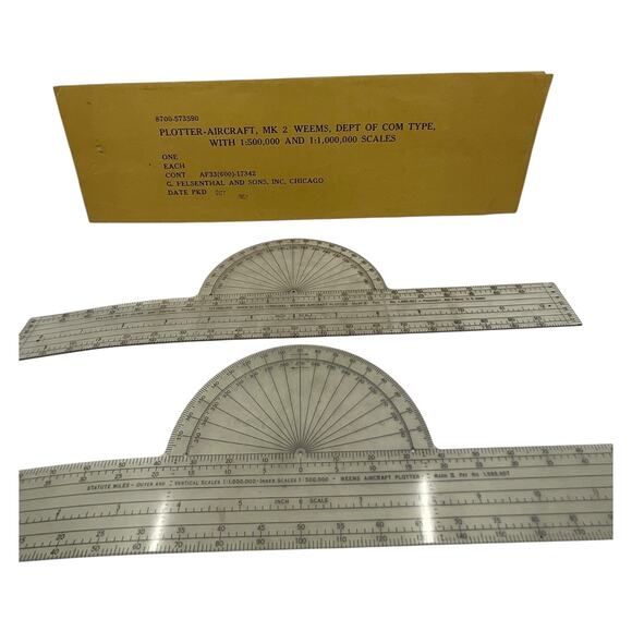 Vintage Weems Aircraft Plotter Mark II 1952 Navigation Tool with Case - Picture 3 of 8